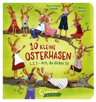 10 kleine Osterhasen - 10 conejitos de Pascua - Libro para aprender a contar en Alemán