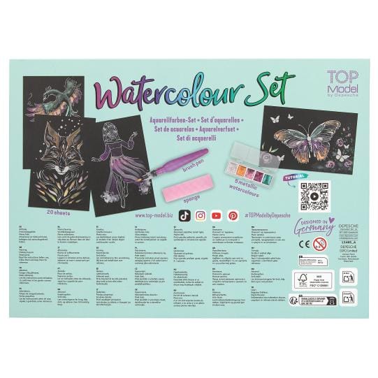 TOPModel Set de acuarelas metálicas - Watercolour Set para disenos en acuarela