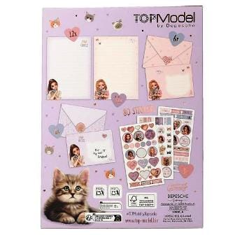 Set de cartas Cat Love TopModel con sobres y stickers para los amantes de los gatos
