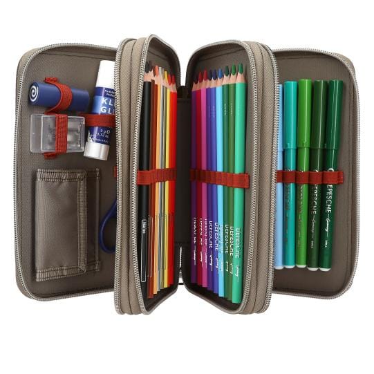Dino World estuche triple verde NEW WORLD