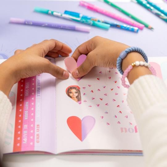 TOPModel DIY Paper Fun - Cuaderno creativo temática fiesta y regalos con 250 pegatinas a todo color