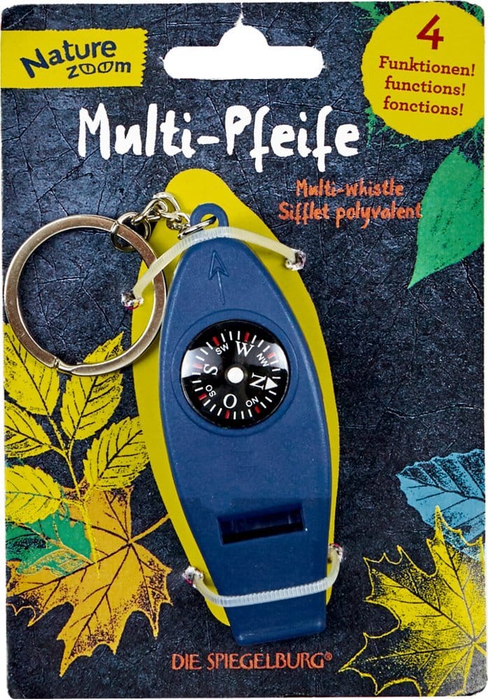 4 en 1 Multi silbato con brújula - termómetro - silbato y lupa de Nature Zoom