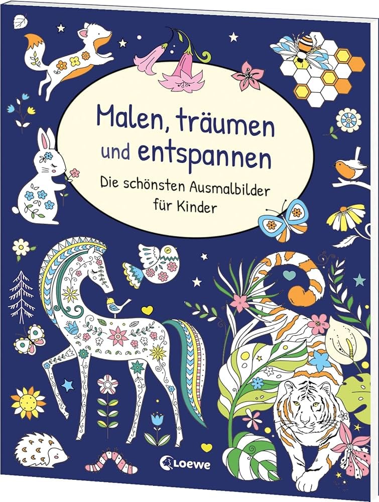 Malen, traeumen, entspannen - Natura - Pintar, sonar, relajarse - Precioso libro para pintar