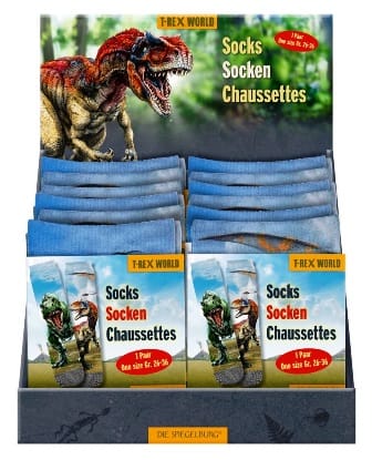 Calcetines de T-Rex World - Genial estampado para los armantes de los dinosaurios
