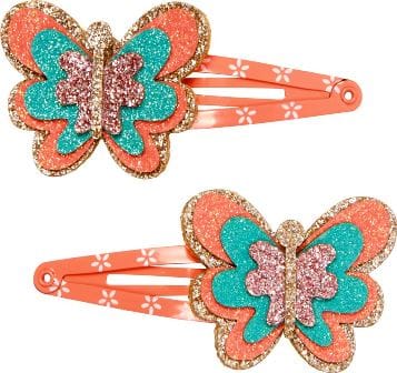 Set con 2 pinches brillantes en forma de mariposa de princesa Lillifee