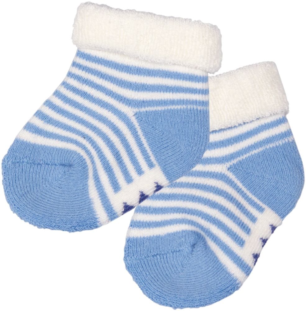 Lindo set con 3 pares calcetines para bebé en azul claro - Un regalo encantador para el nacimiento