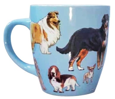 Taza de porcelana perros - I love cats & dogs - fabricado en Europa