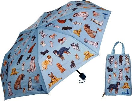 Paraguas plegable y funda protectora repelente al agua - I love dogs