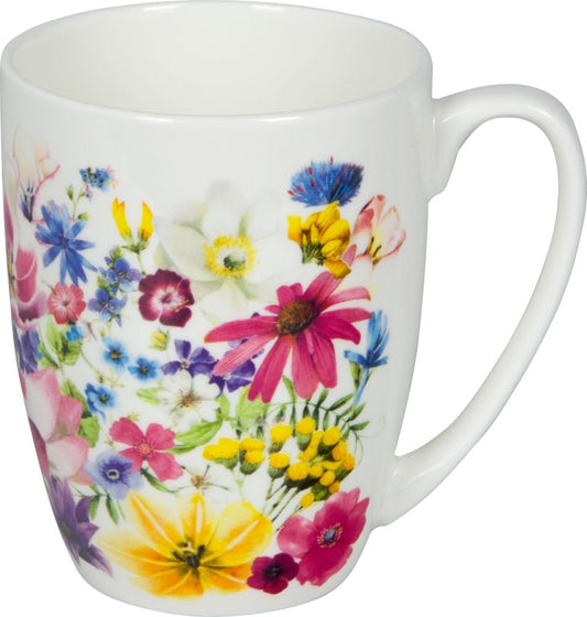 Taza de porcelana floral de GartenLiebe - Amor por el jardín con caja de regalo