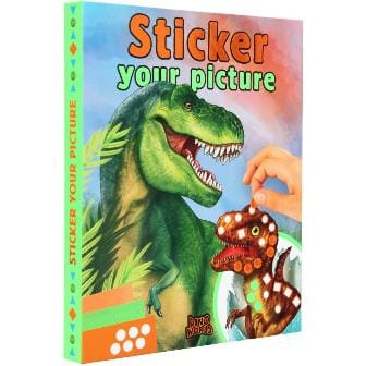 Dino World Sticker Your Picture - con tapa dura y cierre magnético - creando dinos