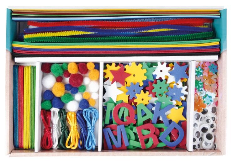 Kit de manualidades azul con 400 piezas de LENA