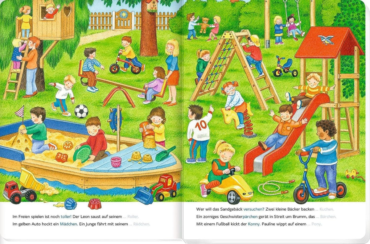 Bilder suchen - Wörter finden Bei uns im Kindergarten - Busca imágenes - En nuestro jardín infantil