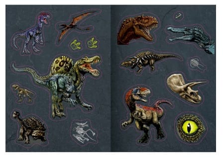 Librito con más de 60 stickers de T-Rex World
