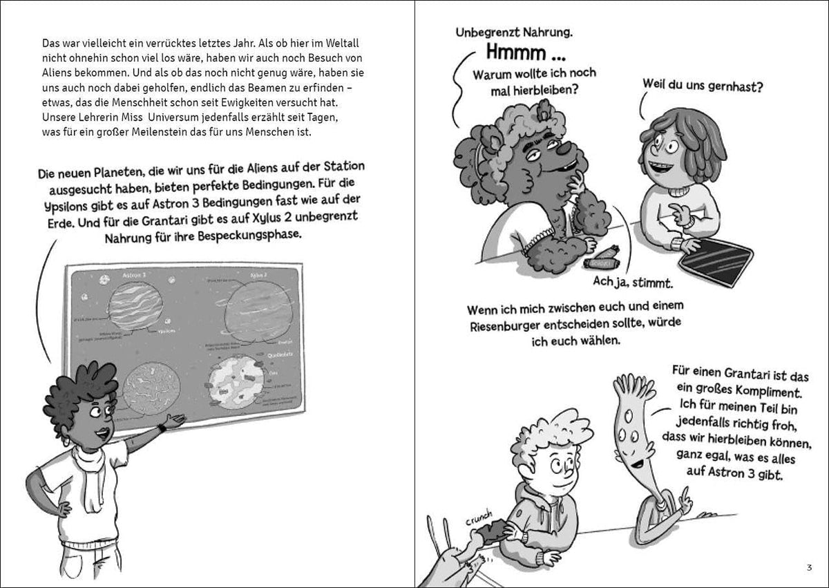 Die Weltraumschule Band 2 - Ein schleimiger Spion - Kinderbuch ab 10 Jahre - Wenn lesen WOW macht