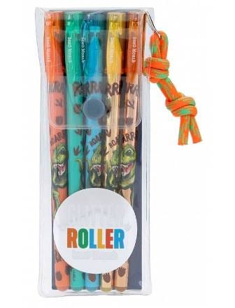 Dino World - Set con 5 Rollers de tinta Gel suave - colores brillantes