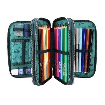 Estuche triple Dino World DANGER con 38 lápices y mucho más  Roarrrrr