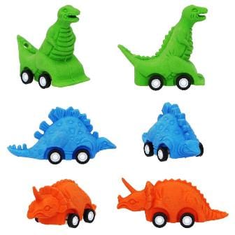 Dino World - Goma de borrar con Dino & ruedas a fricción