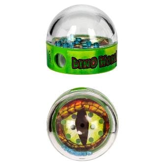 Dino World - Sacapuntas con ojo grande y juego de paciencia