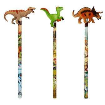 Dino World Lápiz mina con figura dinosaurio - 3 disenos a tu eleccion