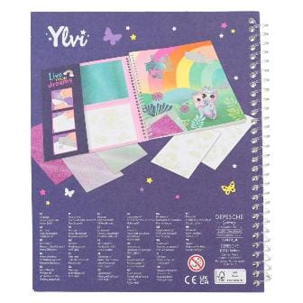 Ylvi Libro para colorear Stick & Shine - Pon acento con los stickers brillantes a los disenos