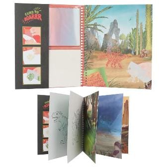 Dino World Libro para colorear Stick & Shine