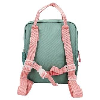 Linda mochila pequena verde WILD FOREST con bordado - resistente y duradera