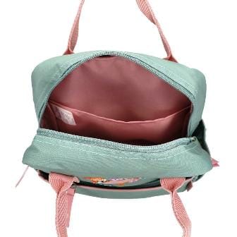 Linda mochila pequena verde WILD FOREST con bordado - resistente y duradera