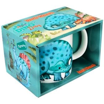Dino World taza con relieve HAPPY DINO DAY de porcelana con cajita de regalo