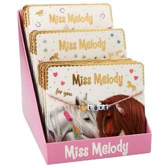 Pulsera de tela con mensaje tierno de Miss Melody
