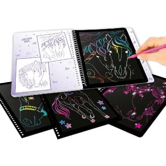 Miss Melody Magic-Scratch Book - Para crear caballos con todos los colores del arcoiris