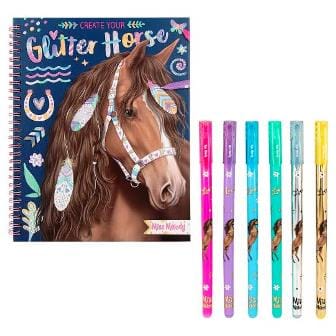 Miss Melody - Crea tus caballos glitter - Dibujos divertidos y brillantes