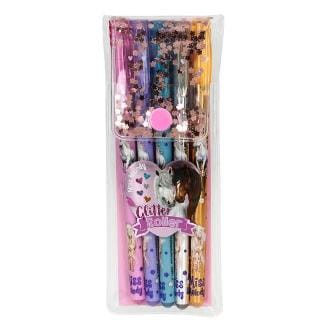 Set de 5 rotuladores de gel con purpurina Miss Melody - dale brillo a tu dia