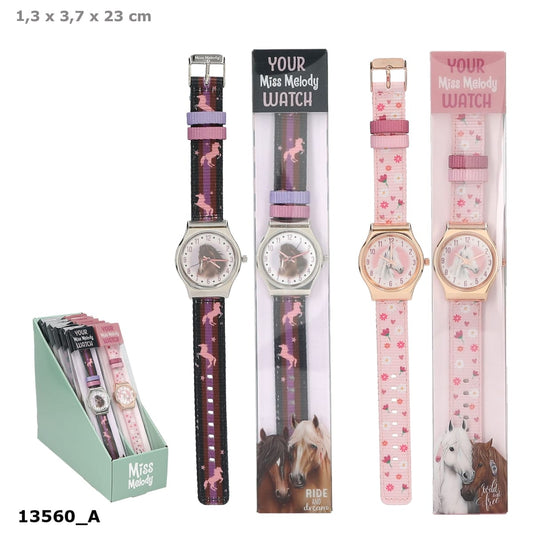 Miss Melody - Precioso reloj de pulsera para los amantes de los caballos