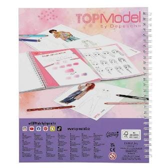 Create Your TOPModel Fashion Designer - Cuarderno para colorear para futuras disenadoras