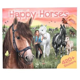 Crea tus Happy Horses con 420 stickers creando el mundo de los caballos