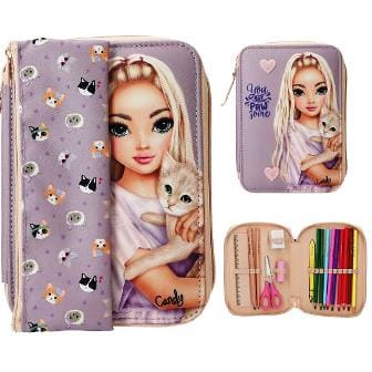 Estuche relleno con otro estuche extra de gatitos Kitty and Doggy TOPModel