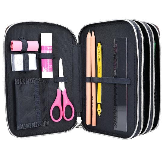 Miss Melody estuche triple LUXURY HORSE con 38 lápices y más
