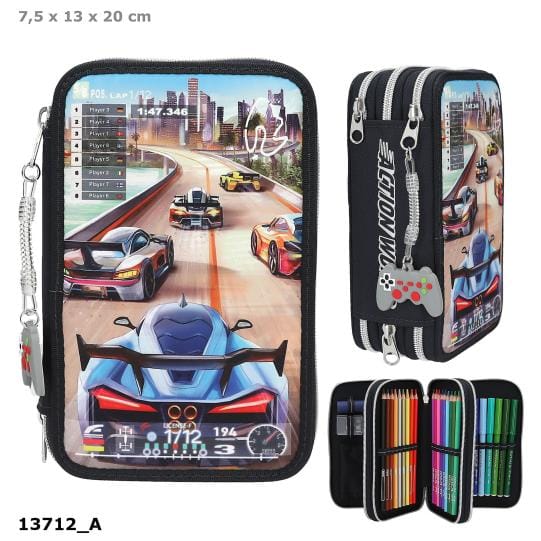 Action World estuche triple Gaming con 38 lápices y mucho más