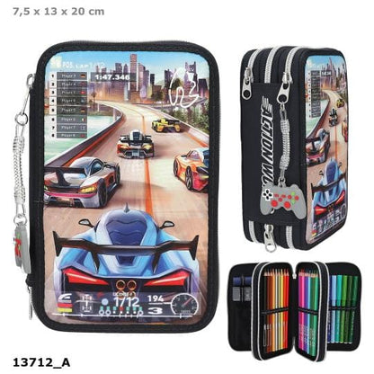 Action World estuche triple Gaming con 38 lápices y mucho más
