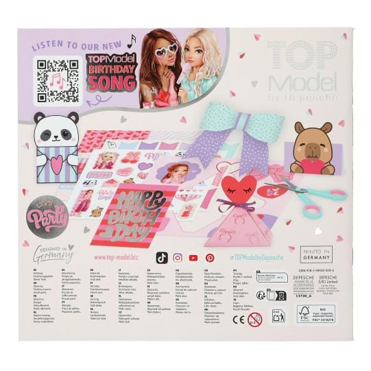 TOPModel DIY Paper Fun - Cuaderno creativo temática fiesta y regalos con 250 pegatinas a todo color