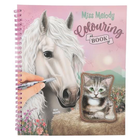 Miss Melody libro para colorear - con lentejuelas - 20 páginas con 20 motivos distintos