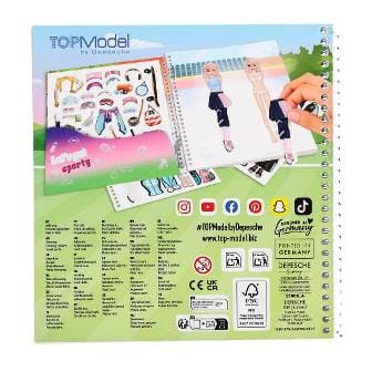 Cuaderno Dress Me Up  SPORTS de TOPModel - Disena looks de deporte con muchos stickers