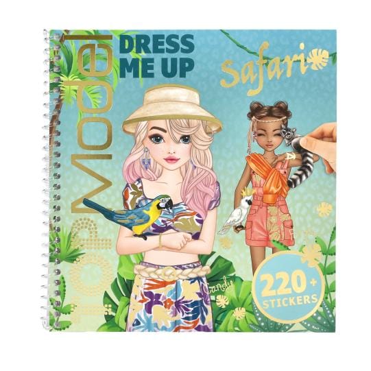 Dress Me Up Stickerbook Safari de TopModel con 220 stickers creando un mundo salvaje