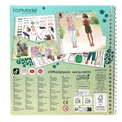 Dress Me Up Stickerbook Safari de TopModel con 220 stickers creando un mundo salvaje