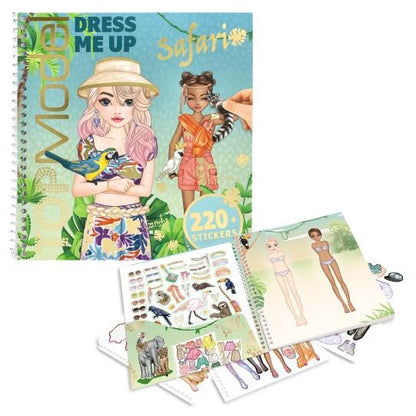 Dress Me Up Stickerbook Safari de TopModel con 220 stickers creando un mundo salvaje