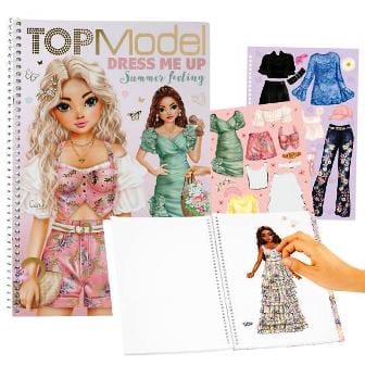 SUMMER FEELING Dress Me Up con 24 paginas y muchos stickers de TOPModel
