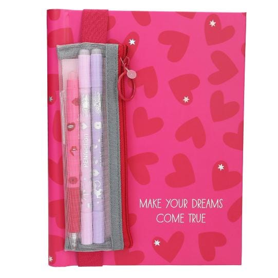 PENfection Set Libreta Con Bolígrafos diseno Corazones