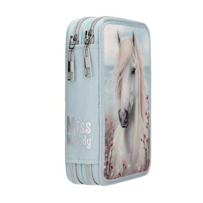 Estuche doble con lapices y accesorios del precioso caballo Miss Melody