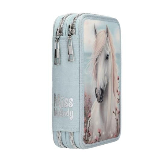 Estuche doble con lapices y accesorios del precioso caballo Miss Melody