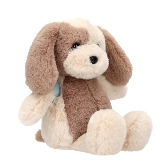 Peluche perro Milo con mochila y huesito colgado - un amigo supersuave y fiel para ti